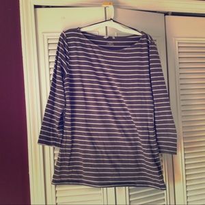 Gray and White Stripped Shirt